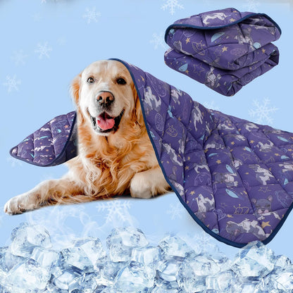 Dog Cooling Mat, Premium Lightweight Pet Cooling Blanket Bed Cover for Dogs, Cat, Puppies | Ice Silk Cooling Pad for Dogs Furniture Protector | Machine Washable Pet Blanket, 28''X40''14