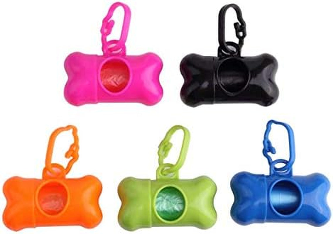 5-pcs-bone-shaped-poop-bag-dispenser-random-color-pet-waste-disposal-bag-dispenser-with-waste-bag