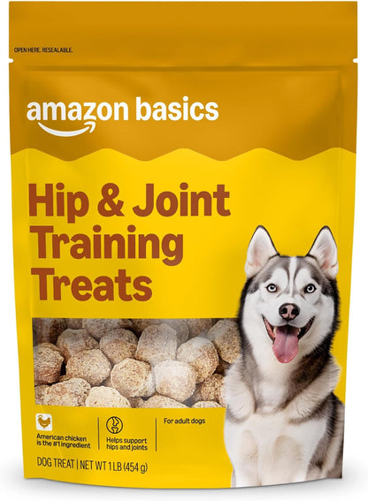 Amazon Basics Chicken Flavor Hip & Joint Training Treats for Dogs, 1 Lb. Bag (16 Oz) (Previously Wag)1