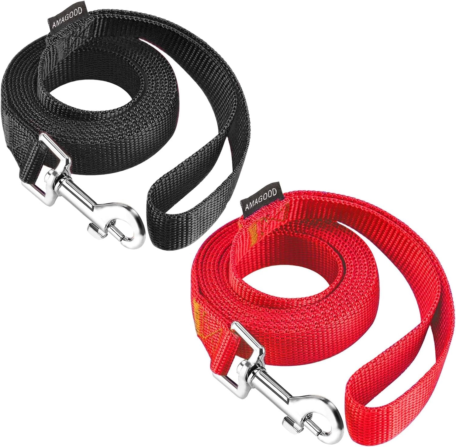 amagood-6-ft-puppy-leash-strong-traditional-style-with-easy-to-use-collar-hook-great-for-small-medium-and-large-dogs-5-8in-x-6-ft-purple