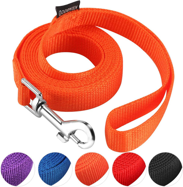AMAGOOD 6 FT Puppy/Leash, Strong Traditional Style with Easy to Use Collar Hook, Great for Small, Medium and Large Dogs (5/8In X 6 Ft, Purple)62
