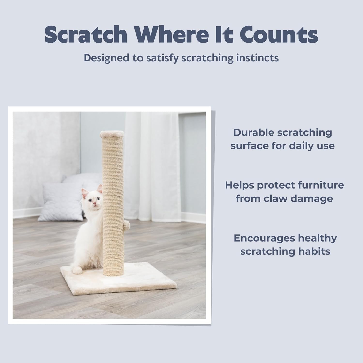 trixie-parla-cat-scratching-post-24-4-inch-cat-scratcher-with-soft-fabric-covering-base-and-durable-natural-jute-rope-beige