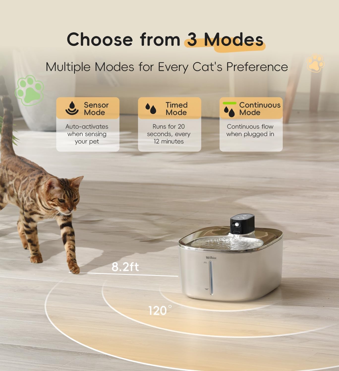 cat-water-fountain-stainless-steel-138fl-oz-4-1l-cordless-cat-fountain-wireless-pet-fountain-4000mah-battery-indoor-triple-water-modes-25-db-ultra-quiet