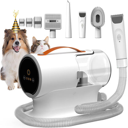 FIXR Dog Grooming Vacuum Kit with Clippers, 12000Pa Strong Suction, 2L Large Dust Cup, Low Noise <50Db, 5-In-1 Pet Hair Trimmer for Dogs Cats Shedding & Home Grooming1