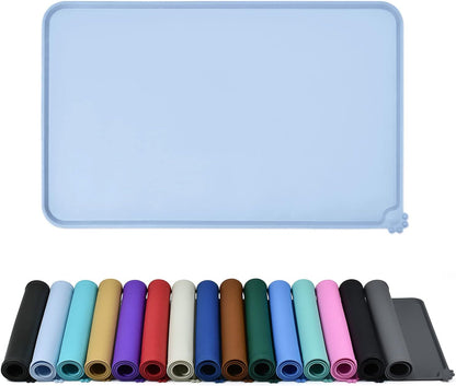 Reopet Silicone Pet Feeding Mat - Waterproof & Non-Slip Dog Cat Placemat | High Raised Edges Prevent Food & Water Spills to Protect Floors, Easy to Clean, Fit for Dog Cat Bowls26