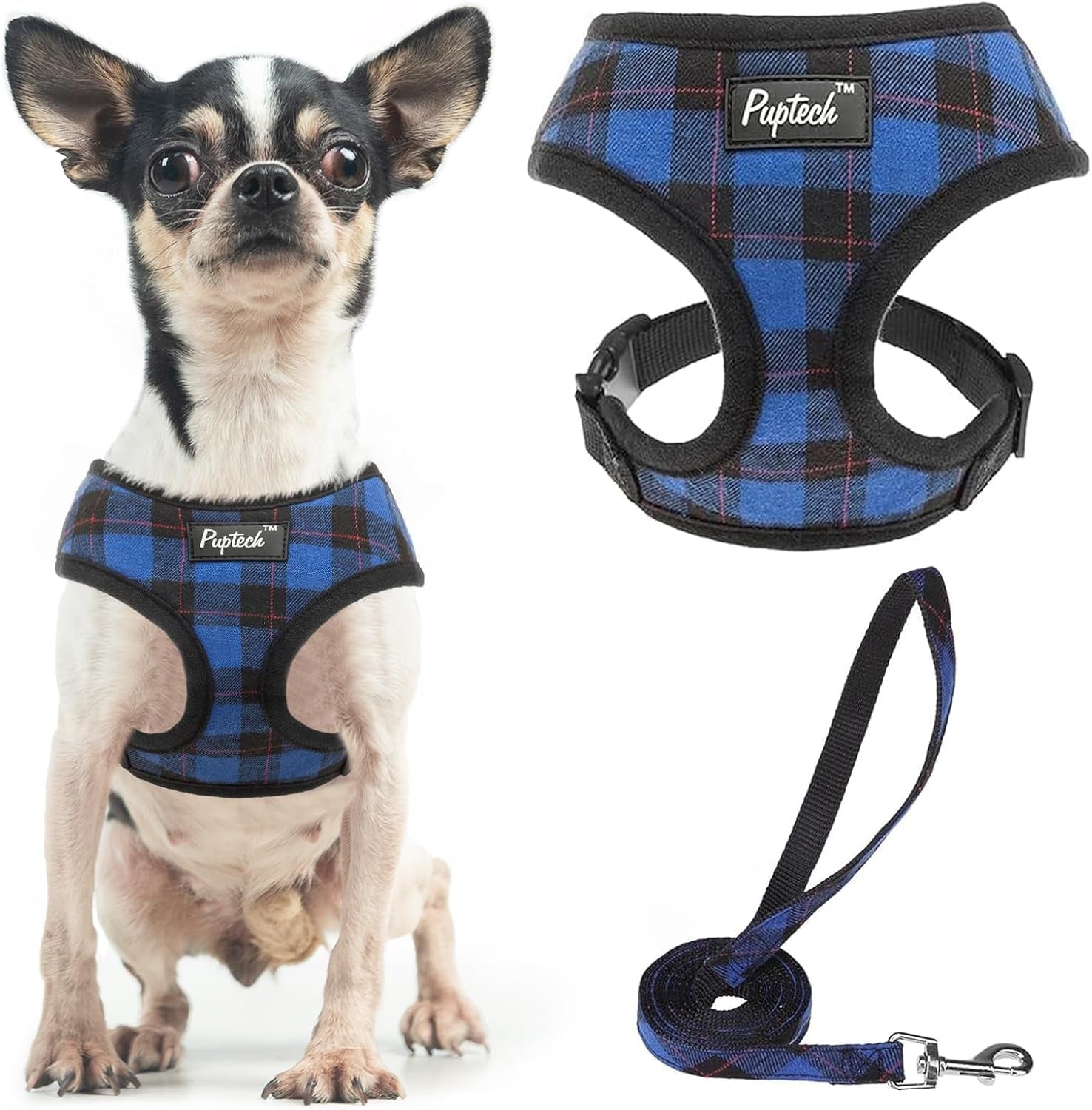 pupteck-soft-mesh-dog-harness-small-sized-and-leash-set-pet-puppy-cat-comfort-padded-vest-no-pull-harnesses-beige-s