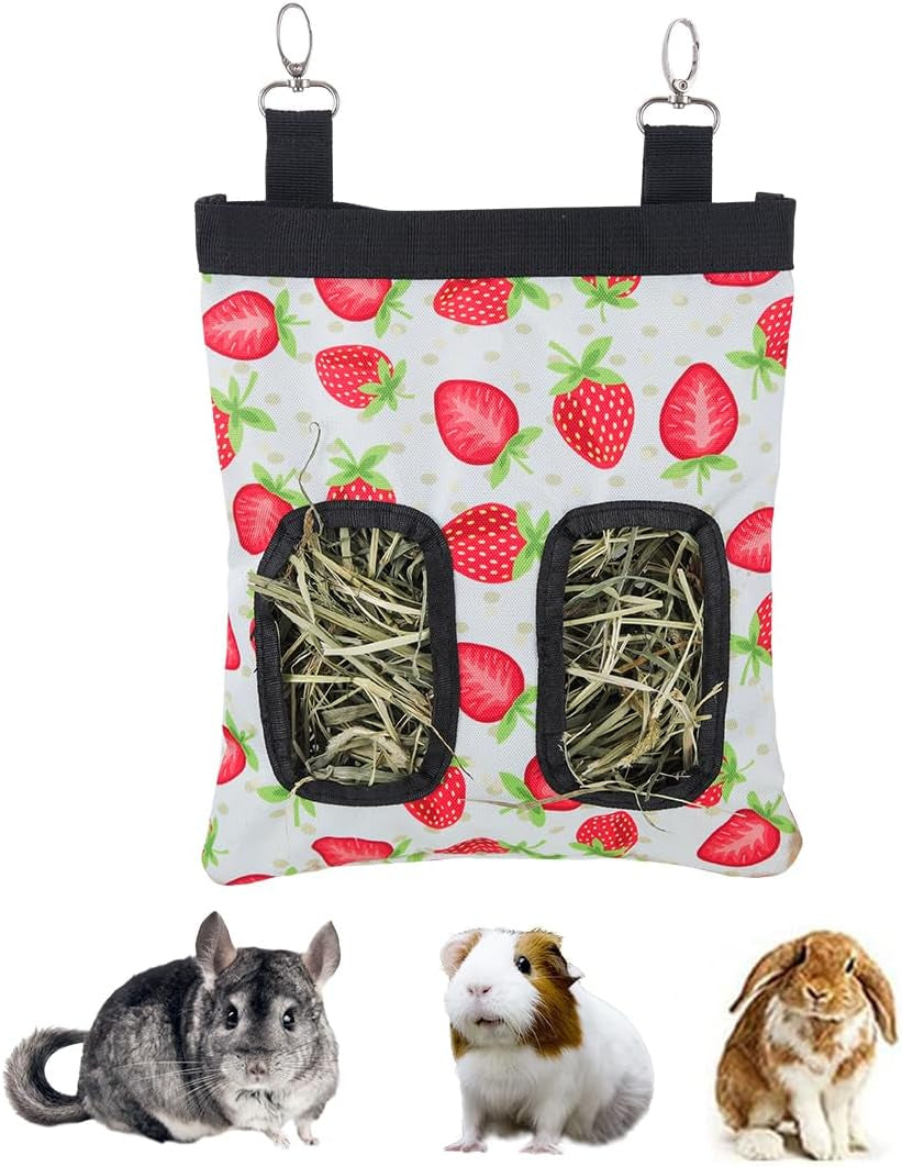 dzwlkj-guinea-pig-hay-feeder-2-pack-11-x-9-x-1-inches-rabbit-hay-feeder-bag-stainless-steel-600d-oxford-watermelon-and-strawberry