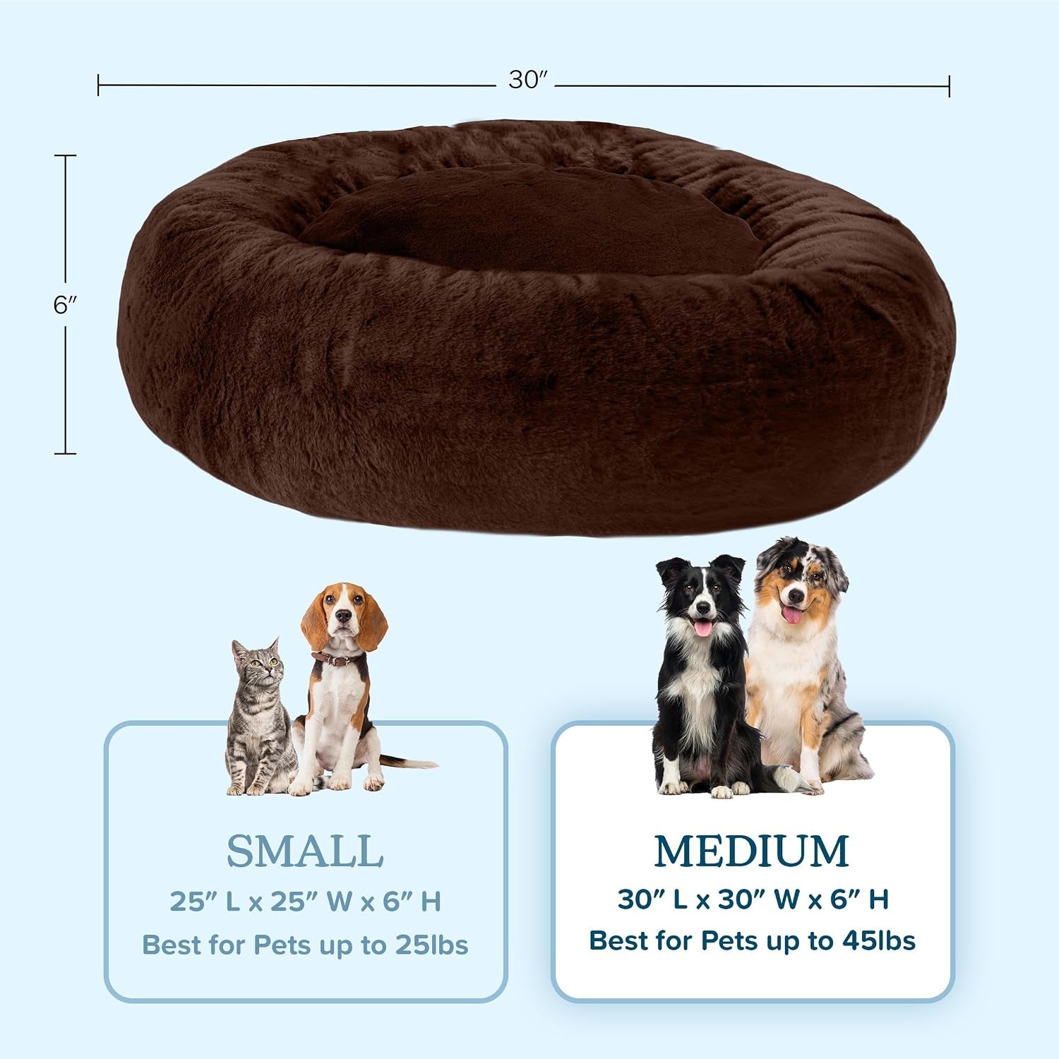 petmaker-dog-bed-donut-pet-bed-for-medium-pets-dog-bed-with-removable-washable-cover-and-anti-slip-bottom-puppy-essentials-dark-brown
