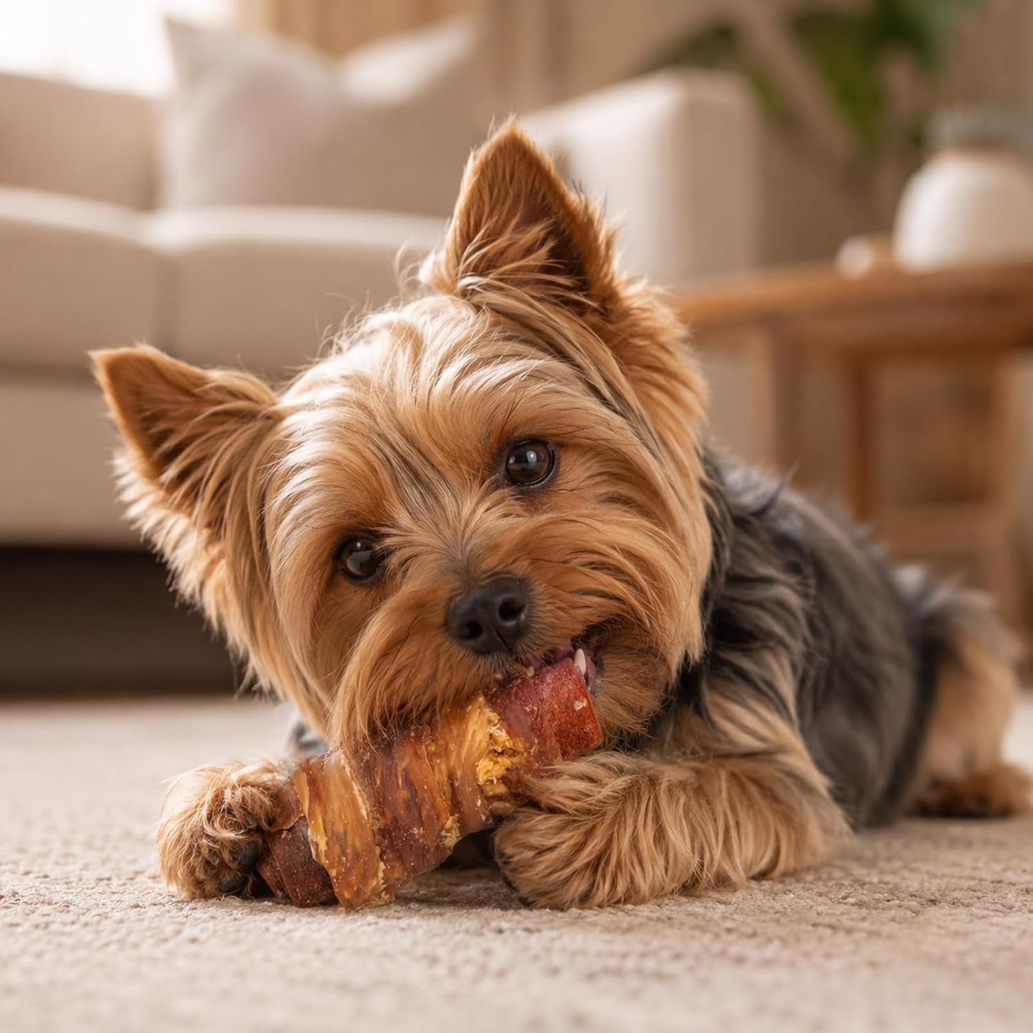 mon2sun-dog-treats-3-inch-rawhide-free-chicken-duck-beef-rolls-21-16-oz-easy-to-digest-texture-suitable-for-small-dogs-daily-reward-use-made-with-real-meat