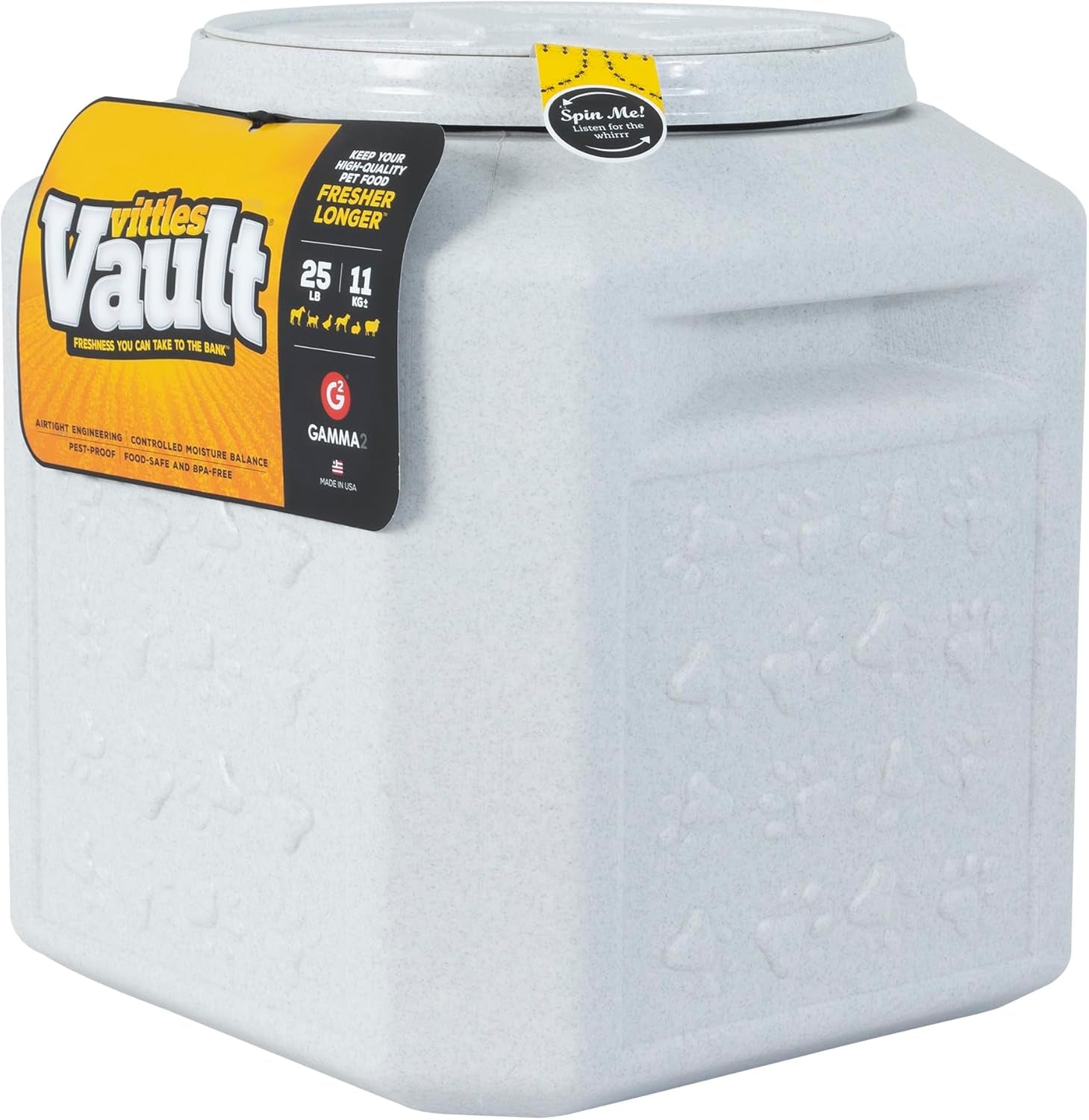 gamma2-vittles-vault-pet-food-storage-containers-sealed-dog-and-cat-food-storage-container-fits-up-to-25lbs-made-in-the-usa-12l-x-13-75h-made-in-usa-12-inch-long-by-13-75-inch-tall-airtight-lid-keeps-kibble-fresh-and-pests-out-a-durable-pantry-bin-design