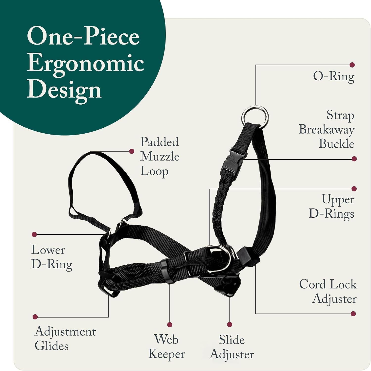 sporn-head-halter-for-dogs-no-pull-dog-harness-durable-nylon-training-collar-for-large-breeds-no-choke-design-padded-restraints-adjustable-fit-easy-on-off-black-large