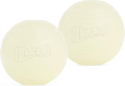 Chuckit! Glow in the Dark Bouncy Balls - Ball for Dogs, Chuckit Dog Toy, Max Glow Balls - Medium, 2.5 Inch Pack of 21