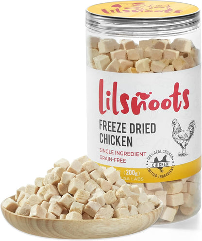 Freeze Dried Chicken Dog Treats Cat Treats, Single Ingredient Raw Chicken Pettreats, Training Treats, Food Meal Topper, Rawhide Free Freeze Dried Chicken High Protein, 5.6Oz12
