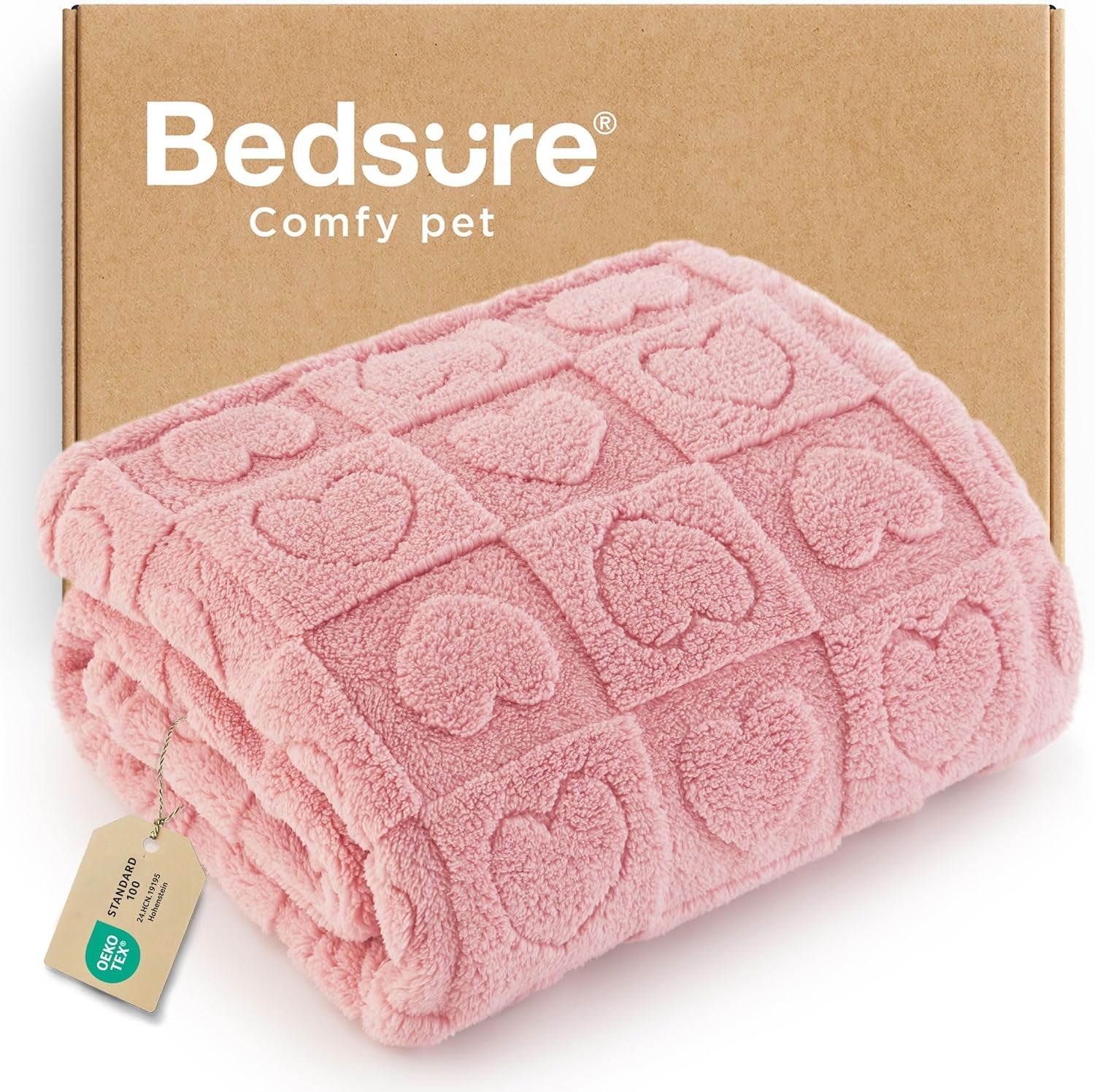 bedsure-dog-blanket-for-small-dogs-puppy-cats-with-soft-fleece-25x35-white-300gsm-fuzzy-jacquard-doggy-kitten-blanket-washable-for-crate-cage-pet-bed-indoor-cats-puppy-essentials-cute-dog-gift