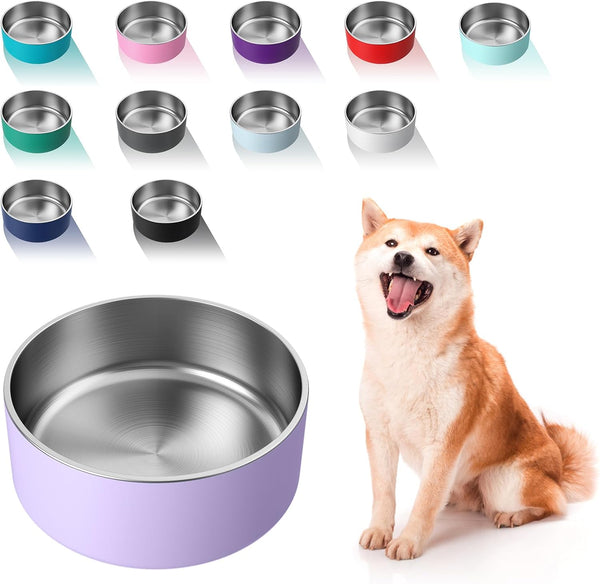 WENBOKMIN Dog Bowl, Stainless Steel Food and Water Bowl, 40Oz, Blue | Non Slip Quiet Bottom, Easy to Clean, Dishwasher Safe11