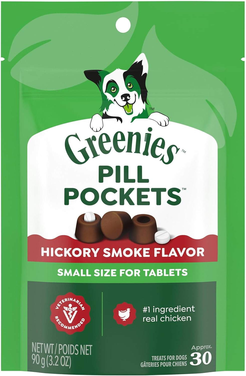 greenies-pill-pockets-small-dog-treats-chicken-flavor-3-2-oz-vet-recommended-masks-pill-smell-taste-easy-pinch-close-design-stress-free-medicating-tablet-size-3-2-oz-pouch