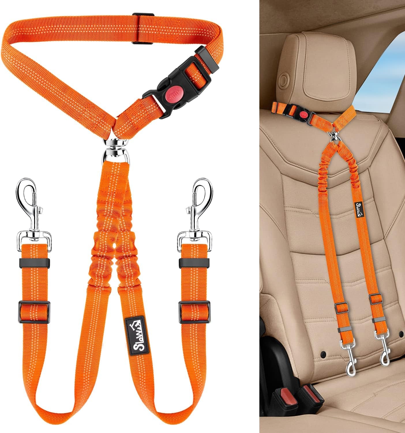 lukovee-double-dog-seat-belt-dual-pet-car-headrest-restraint-safety-seatbelt-no-tangle-dog-leash-duty-adjust-elastic-bungee-puppy-lead-splitter-connect-harness-in-vehicle-travel-for-2-dogs-black