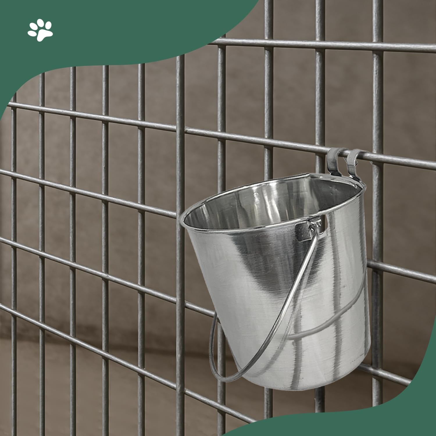 advance-pet-products-4-quart-stainless-steel-bucket-with-dual-hook-perfectly-fits-on-kennels-cages-and-critter-crates-heavy-duty-bucket-for-pets-cleaning-food-prep-flat-sided-pail