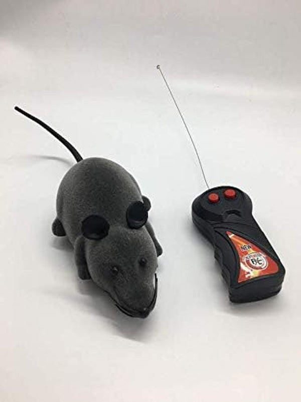 Electronic Remote Control Rat, Simulation Mouse Toy for Cat Dog Kid, Gray1