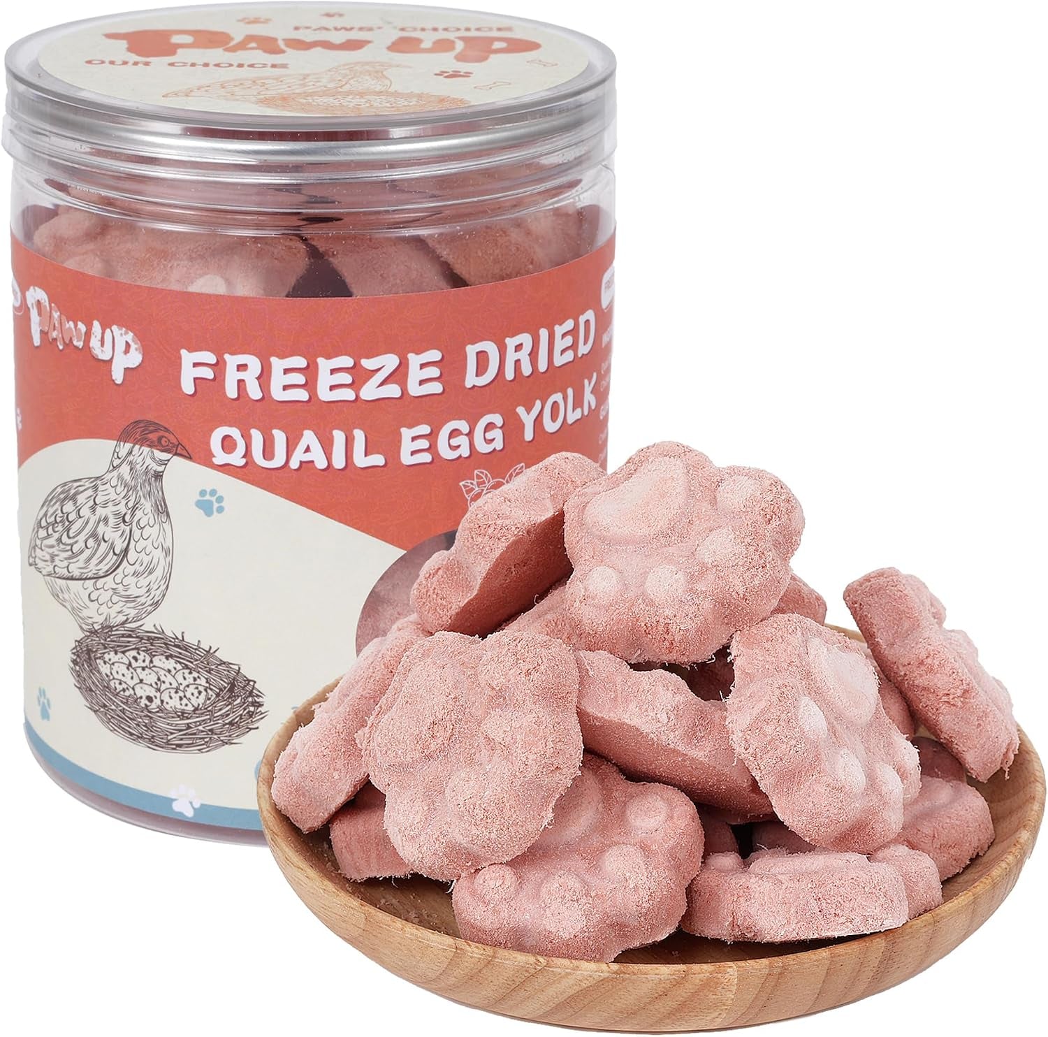 pawup-freeze-dried-quail-egg-yolk-pet-treats-freeze-dried-pet-food-for-dogs-cats-pure-fresh-ingredient-4-2-oz-rawhide-free-gluten-grain-free