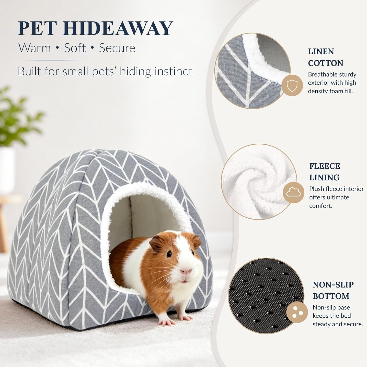 guinea-pig-hideout-bed-dwarf-rabbit-house-cave-cozy-hide-out-cage-accessories-for-little-bunny-hedgehog-ferret-chinchilla-other-small-animals-grey