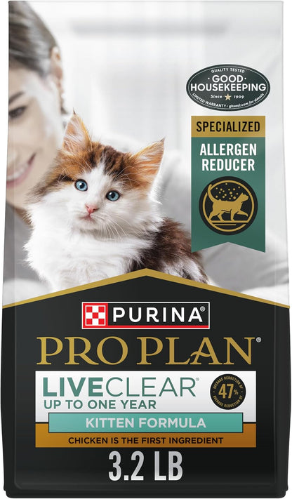 Purina Pro Plan Liveclear Dry Cat Food for Kittens Cat Allergen Reducer Chicken and Rice Formula - 5.5 Lb. Bag11