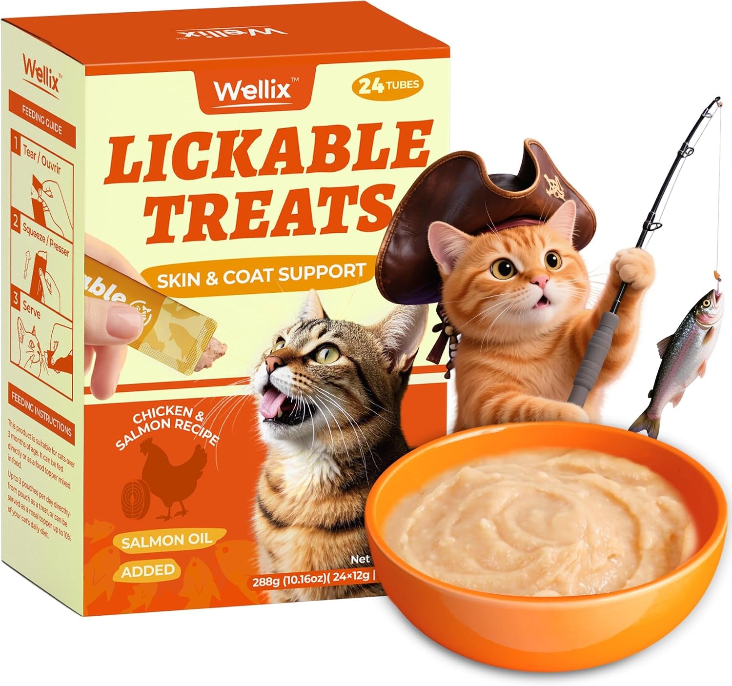 wellix-lickable-cat-treats-grain-free-chicken-cat-grass-flavor-24-count-low-calorie-squeezable-up-cat-treats-with-cat-grass-fos-for-gentle-hairball-control-digestive-gut-health-support