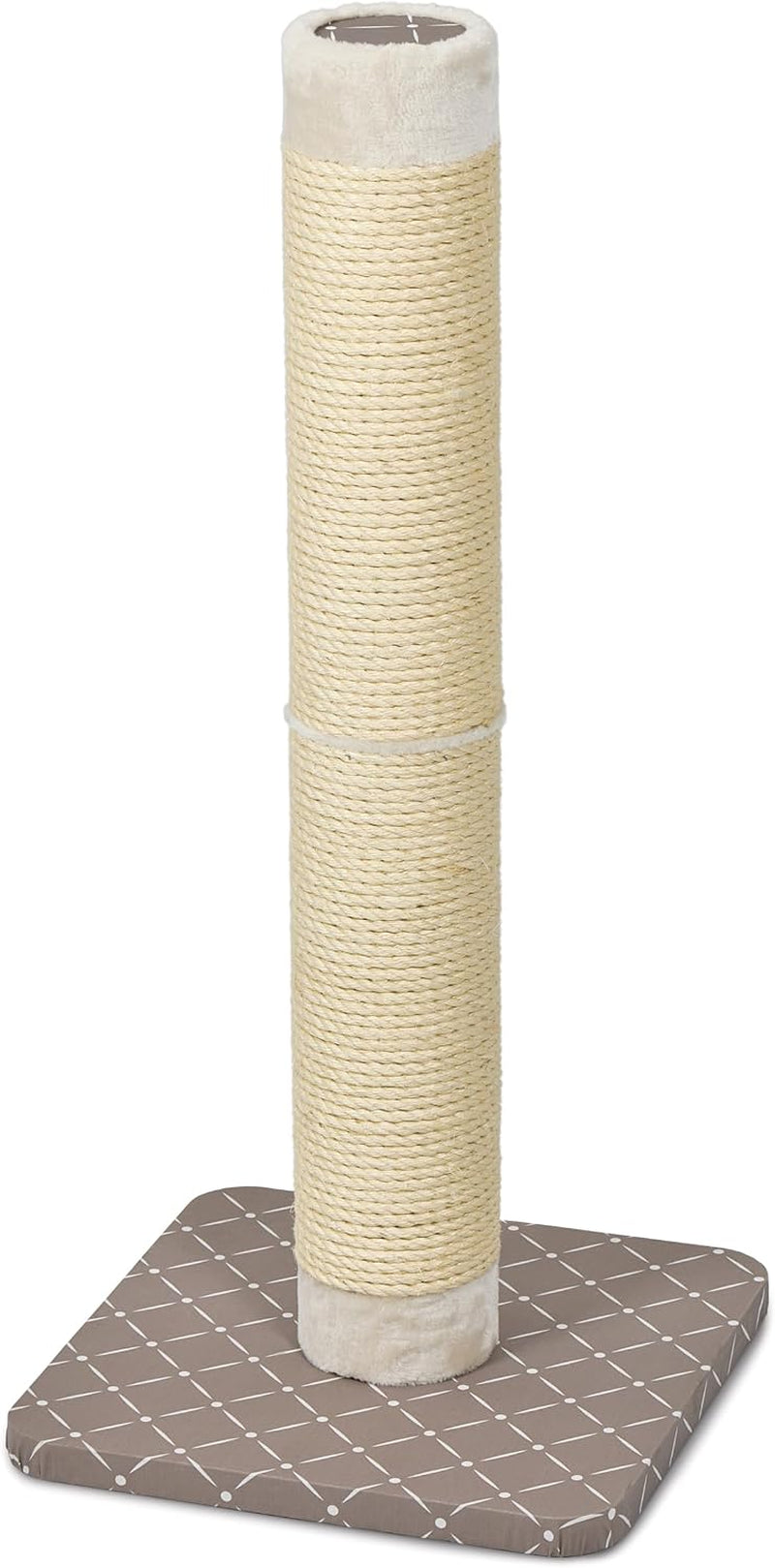 midwest-homes-for-pets-feline-nuvo-grand-forte-scratching-post-41-inches-tall-heavy-duty-sisal-post-with-wide-base-thick-brown-faux-fur-for-large-and-multi-cat-households
