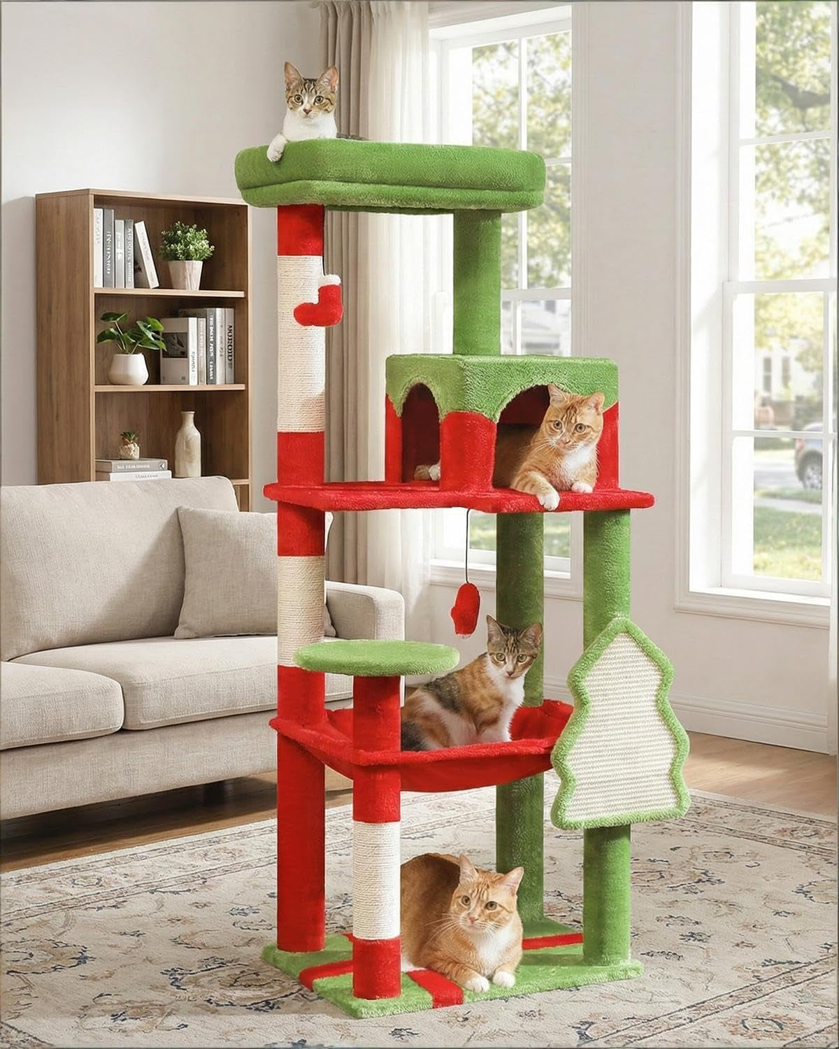 muttros-mushroom-cat-tree-tower-with-removable-scratcher-large-hammock-condo-perch-3-sisal-posts-multi-level-cat-tree-for-indoor-cats-cute-cat-tower-for-small-space-homes