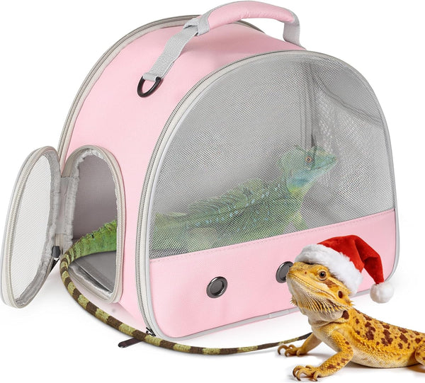 Bearded Dragon Travel Carrier,Lizards Carrier, Small Animal Travel Carrier for Sugar Glider Hedgehog Rat Parrot Bird Guinea Pig, Portable Guinea Pig Travel Bag for 210
