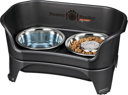 Neater Feeder Express Mess Proof Dog Bowls Elevated for Small Breeds under 15 Lb, Made in USA, No Spill Raised Dog Food Bowl Stand, Stainless Steel Food and Water Bowl Set, Feeding Station, Cappuccino16