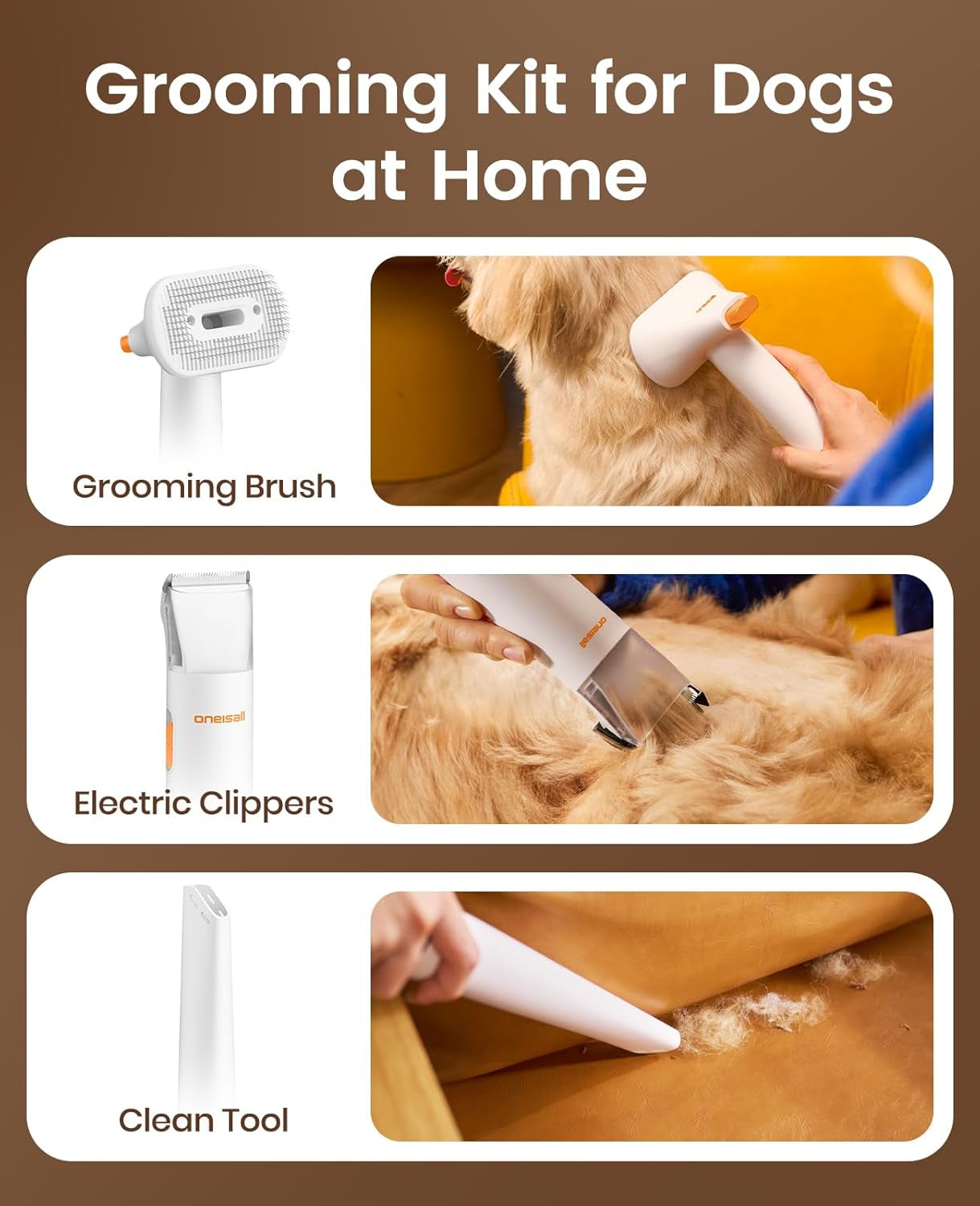 oneisall-dog-grooming-vacuum-15000pa-suction-captures-99-pet-hair-to-reduce-shedding-dog-grooming-clippers-quiet-brush-59db-with-4-accessories-2l-dust-canister-for-home-cleaning-orange
