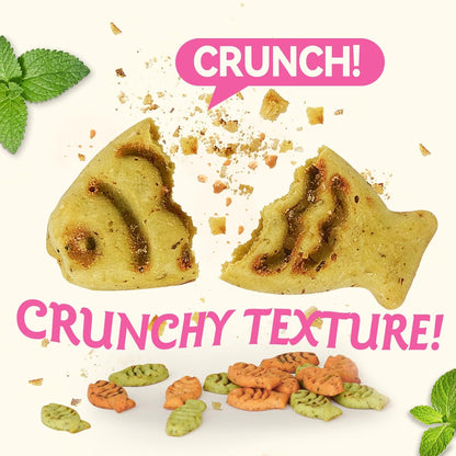 Catnip Cat Treats, Chicken & Salmon Flavor, Crunchy Bites, 16 Oz | Catnip-Infused Fish-Shaped Biscuits with Chicken and Salmon Flavors, Made for Training, Rewarding, and Everyday Bonding5