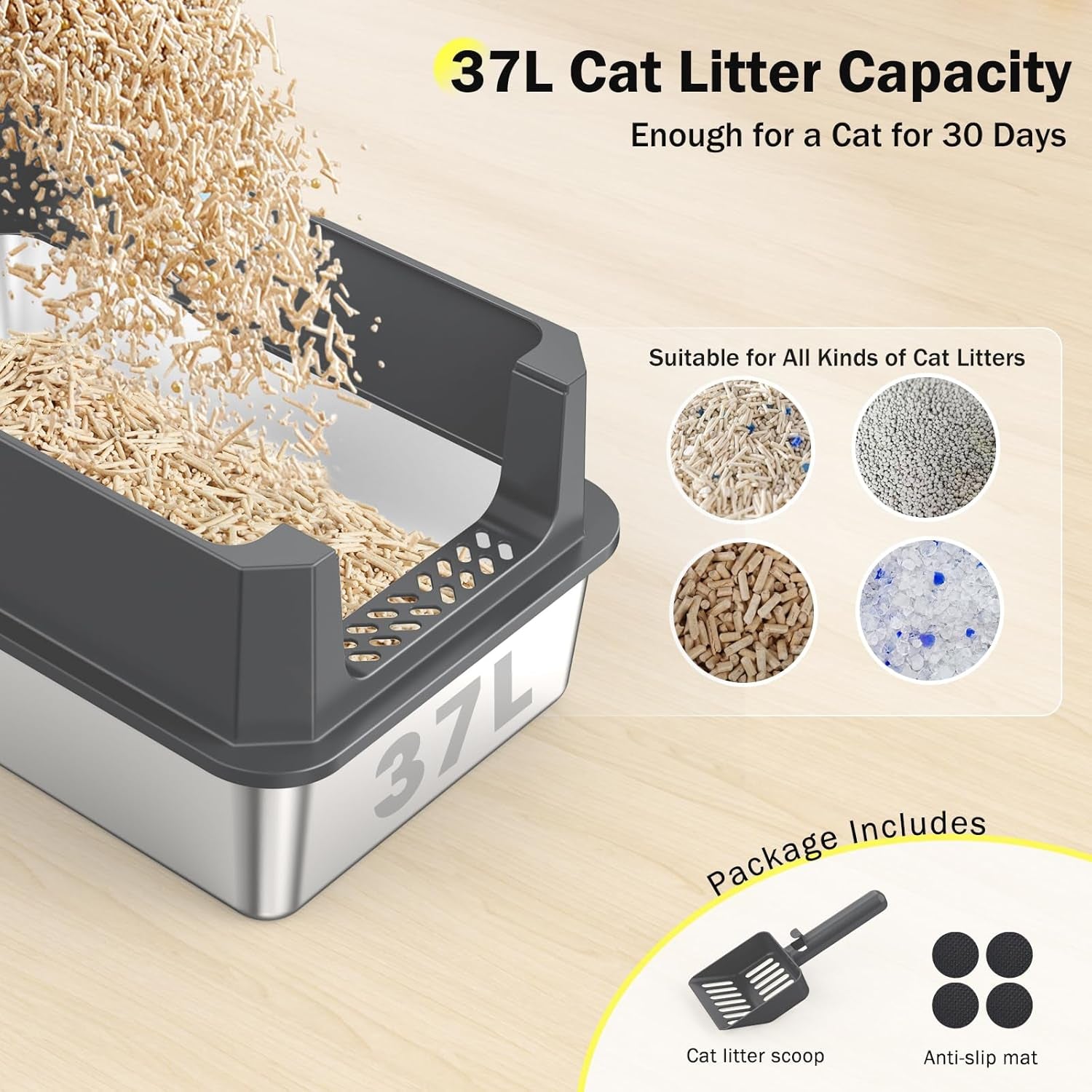 stainless-steel-litter-box-extra-large-litter-boxes-for-big-cats-xlarge-metal-cat-litter-box-with-lid-anti-urine-leakage-xl-box-with-high-sides-easy-clean-non-sticky-scoop-included