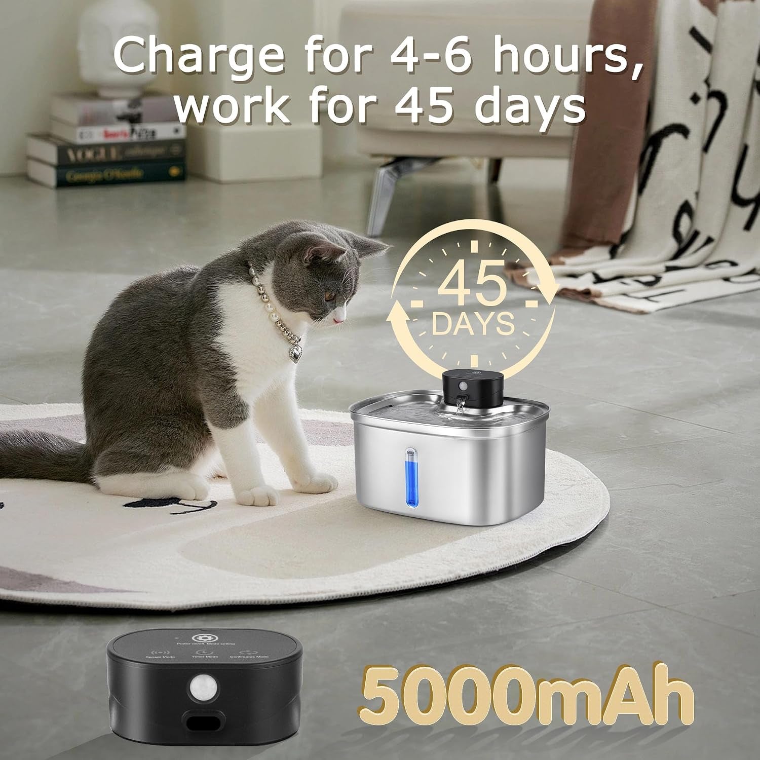 5l-169oz-automatic-stainless-steel-pet-water-fountain-for-cats-dogs-cordless-cat-dog-drinking-fountain-with-5000mah-rechargeable-battery-ultra-quiet-pump-3-smart-modes