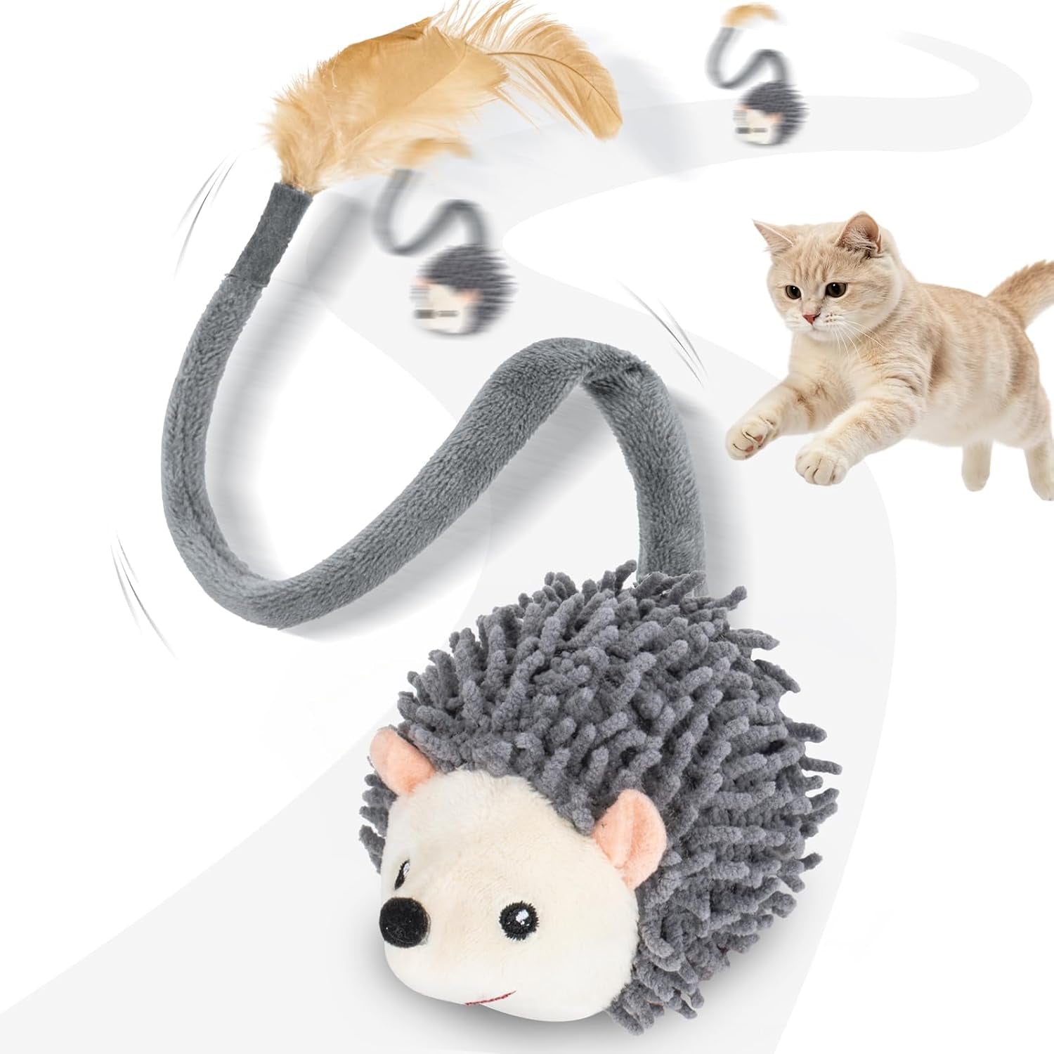 migipaws-interactive-hedgehog-cat-toy-360-rolling-spin-with-soft-plush-tail-for-indoor-cats-smart-motion-sensor-realistic-squeak-rechargeable-plush-kitten-toy-grey