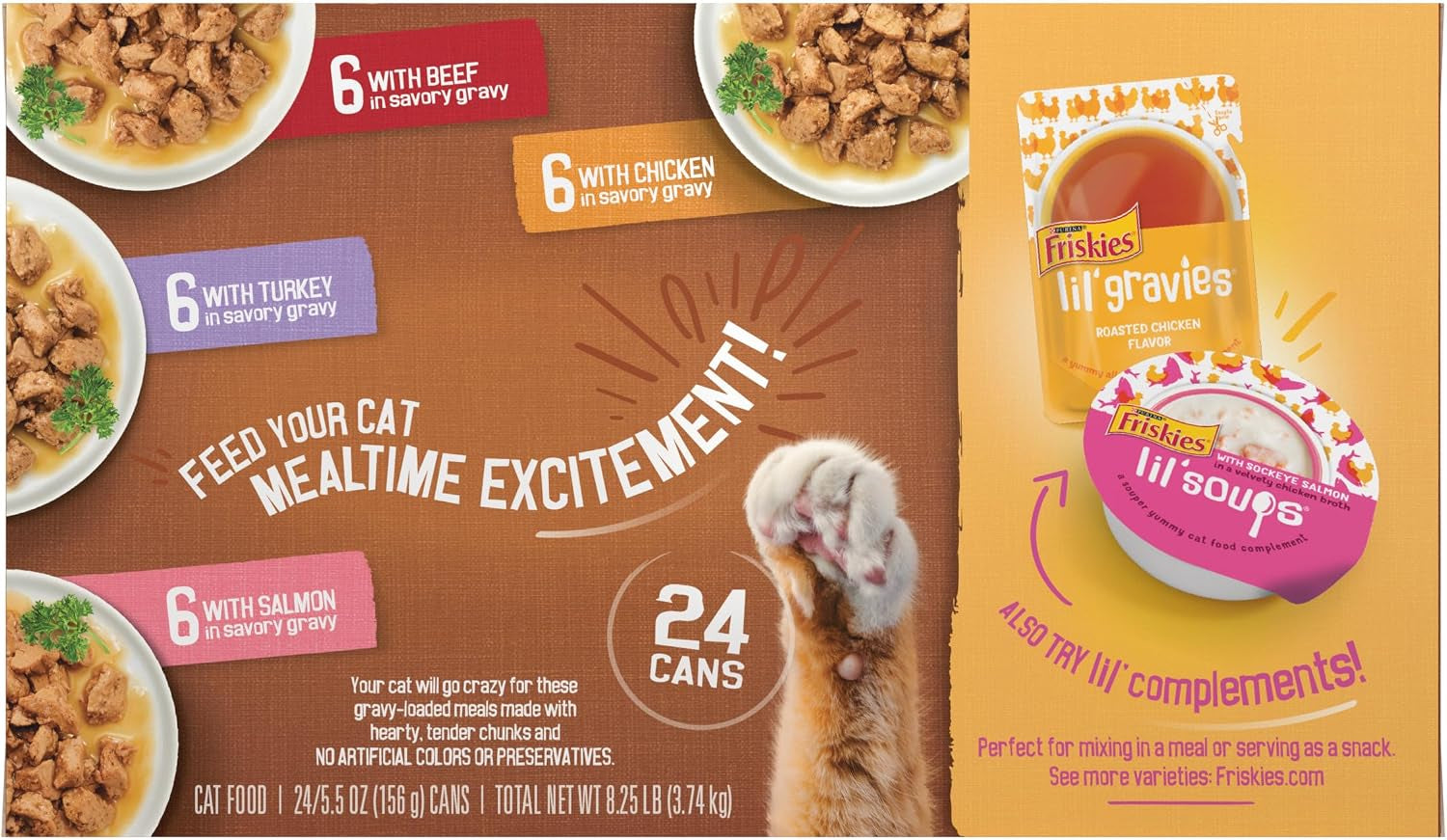 purina-friskies-extra-gravy-wet-cat-food-chunky-24ct-variety-pack-with-chicken-turkey-salmon-beef-pack-of-24-5-5-oz-cans