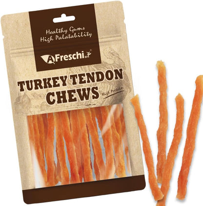 Afreschi Turkey Tendons Dog Treats, Braided Sticks, 3.5 Oz | Rawhide-Free Puppy Chews9