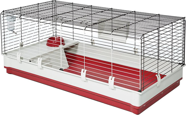 Midwest Homes for Pets 158 Wabbitat Deluxe Rabbit Home, Rabbit Cage, 39.5 L X 23.75 W X 19.75 H Inch, Maroon/White9