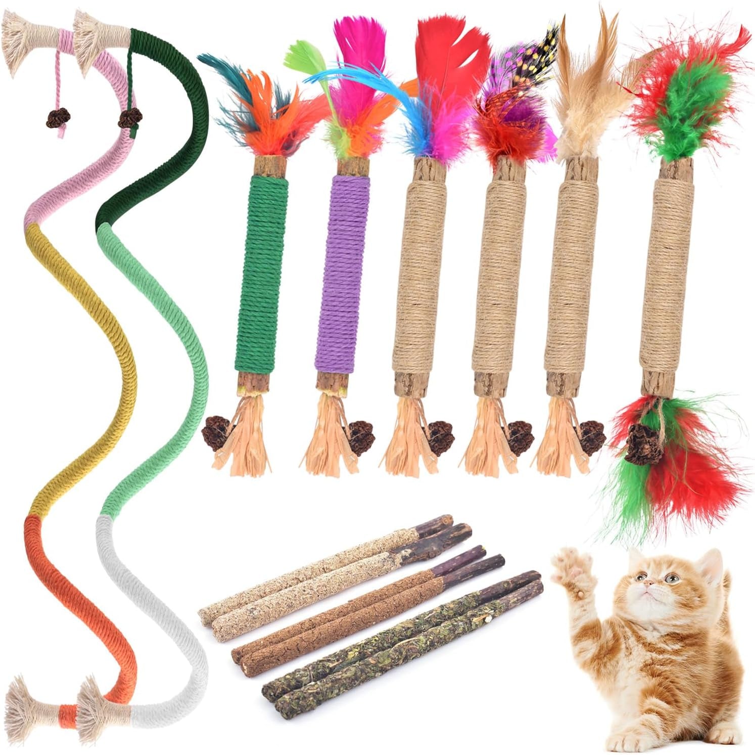 tindtop-silvervine-chew-sticks-for-cats-12-pack-natural-catnip-chew-toys-for-kittens-teeth-cleaning-matatabi-dental-care-increase-appetite-calm-cat-anxiety-and-stress-cat-dental-toy