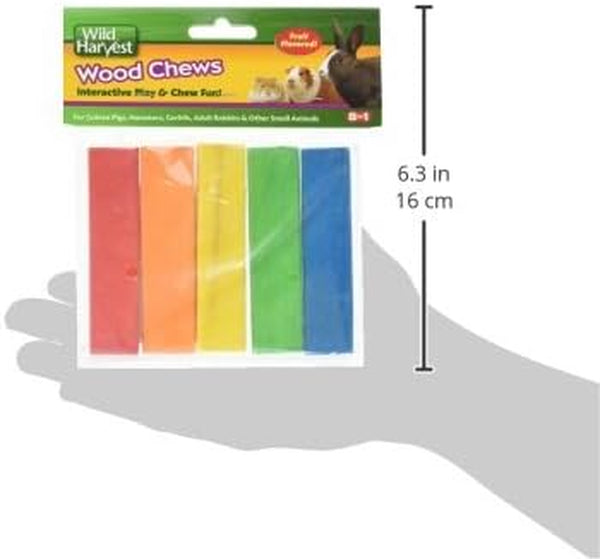 Wild Harvest P-84127 Colored Wood Chews for Small Animals, Fruit Flavored, 5-Count5