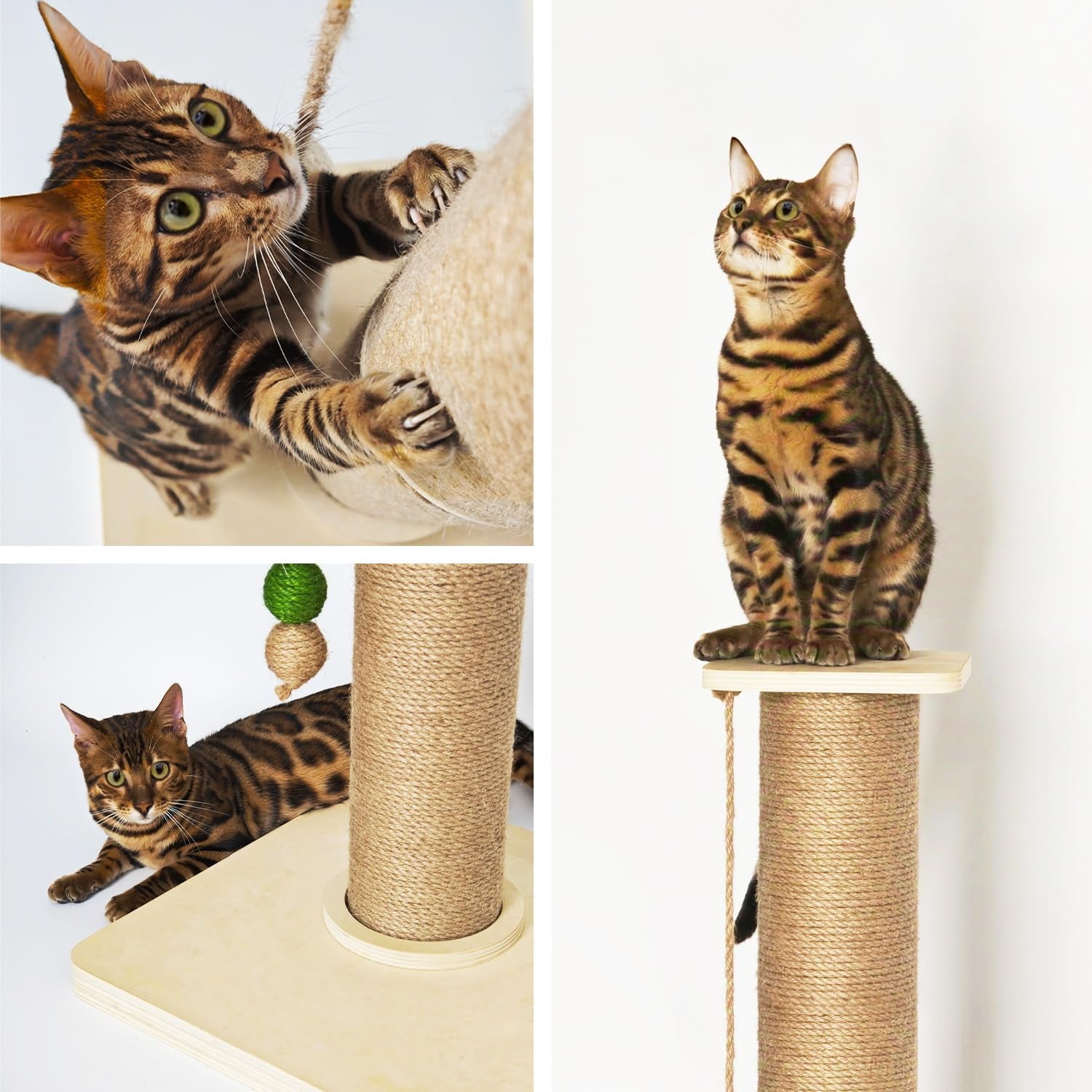 tinybeast-wooden-cat-scratching-post-sturdy-35-tall-natural-sisal-cat-scratcher-with-thick-solid-wood-base-for-adult-cats-indoor-jumbo-durable-stable-cat-scratcher-tower