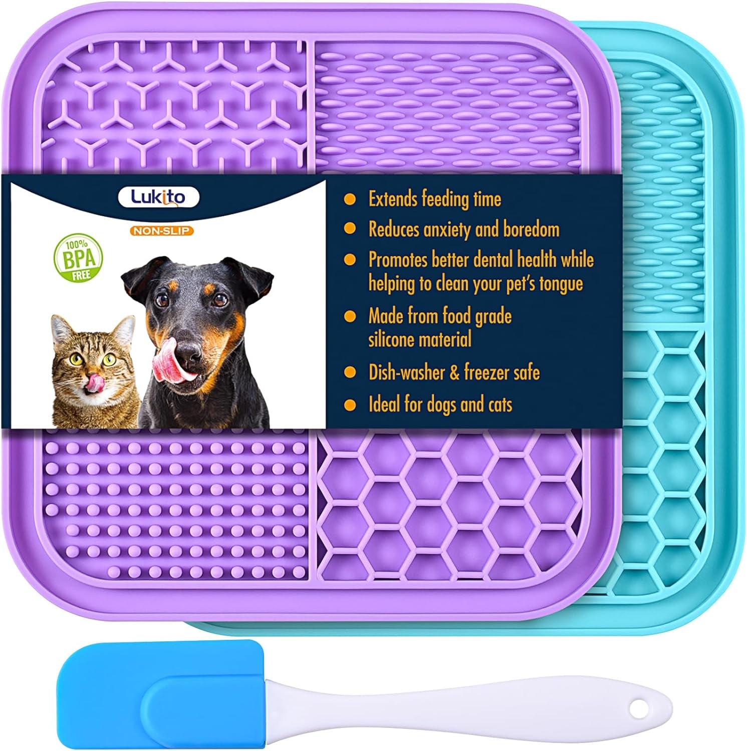 lukito-lick-mat-for-dogs-cats-2-pack-with-suction-cups-dog-lick-mat-for-anxiety-relief-dog-toys-to-keep-them-busy-peanut-butter-licking-pad-for-boredom-reducer-perfect-for-bathing-grooming