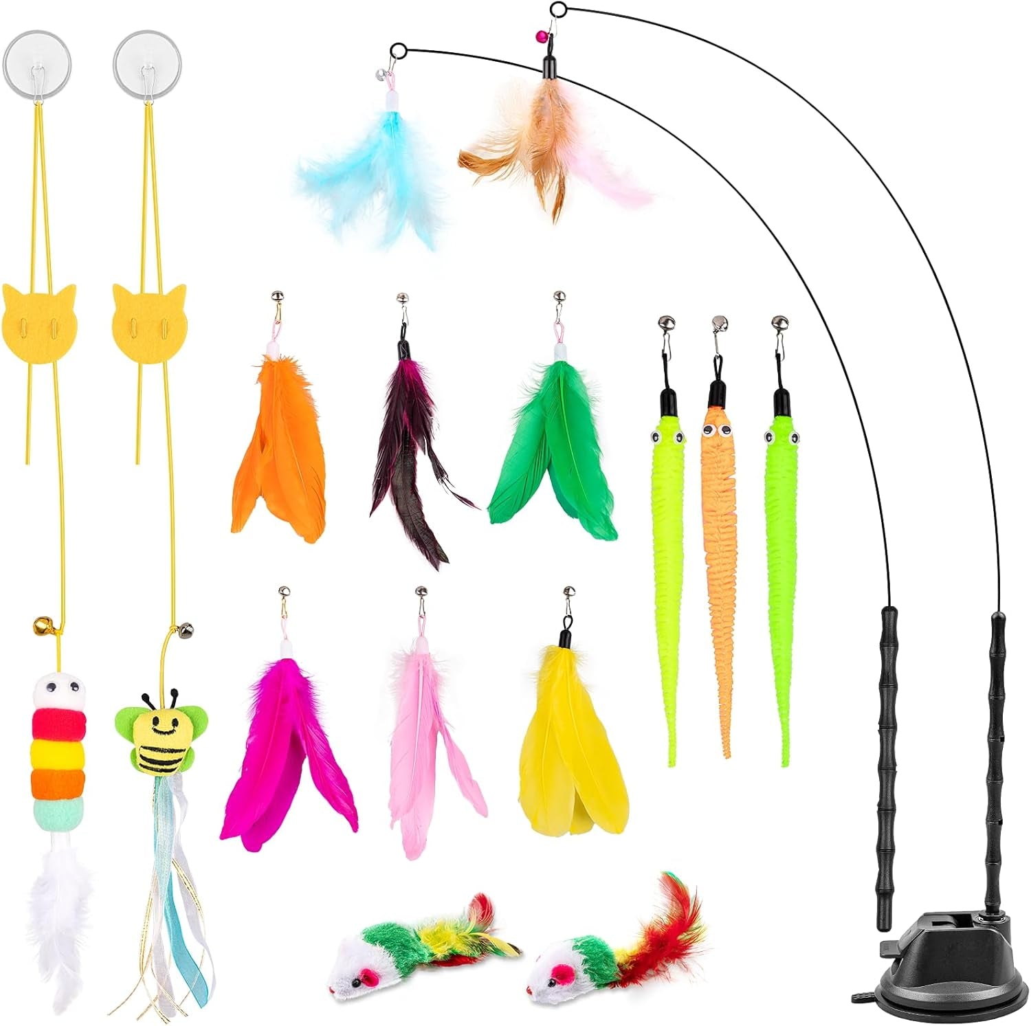 depets-cat-wand-toy-15-pcs-interactive-cat-feather-toys-for-indoor-self-play-exercise-2-play-modes-kitten-teaser-wand-reusable-suction-cup-kitten-toys