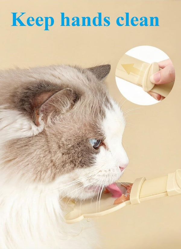 Cat Fountain Water Bowl Cat Water Feeder Dispenser Feed Cat Bowl Water Dish Cat Water Fountain + Cat Treats Lickable Spoon5