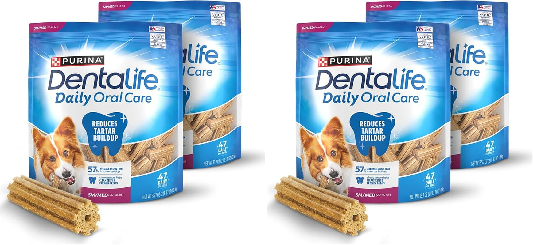 dentalife-daily-oral-care-dog-treats-for-small-and-medium-dogs-chewy-dental-treat-to-freshen-breath-and-fight-tartar-chicken-flavor-40-ct-pouch
