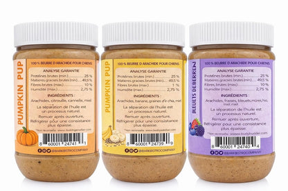 Bark Bistro Company, Superberry Snoot + Barkin Banana + Pumpkin Pup, 100% Natural Dog Peanut Butter, Healthy Dog Treats - Made in USA (Set of 3 / 17Oz)2