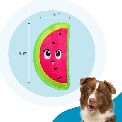 Outward Hound Tough Skinz Durable Squeaky Dog Toy with Two Tough Layers, Watermelon, Red, Medium5