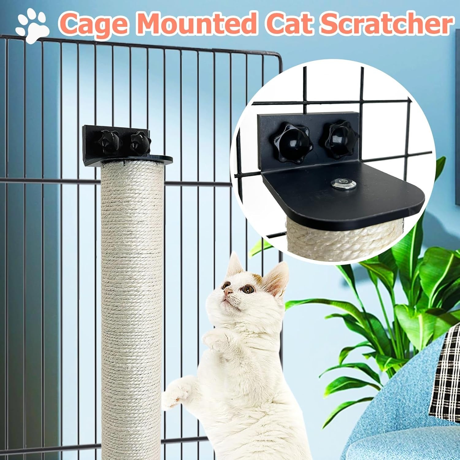 cat-scratching-post-wall-mounted-2-pack-cage-mount-cat-scratcher-2-in-1-natural-sisal-kitty-scratch-posts-with-self-groomer-massager-for-scratch-and-climbing-15-7x2-7in-white