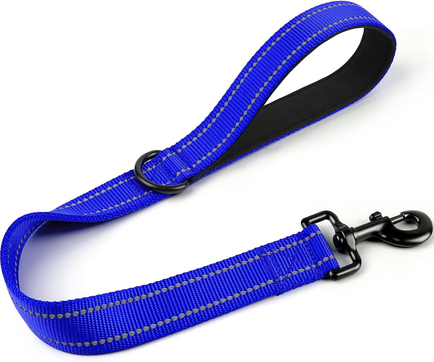 joytale-short-dog-leash-for-close-control-training-18-black-padded-comfort-handle-reinforced-nylon-webbing-secure-metal-clip-for-busy-streets-heel-training
